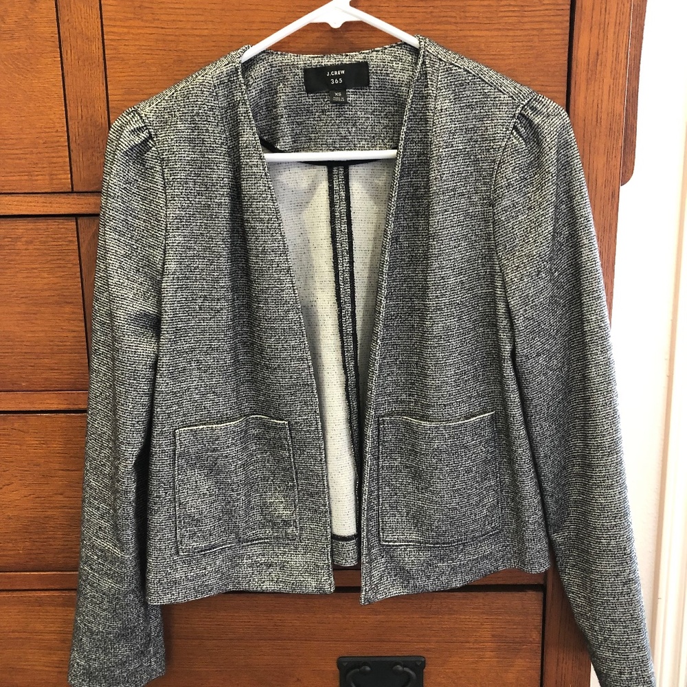 J. Crew collarless blazer size XS